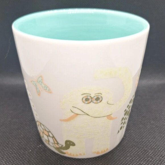 Starbucks 2008 Zoo Animal Mug Missing Color(s) Dark Green Inside and Out ERROR - Picture 4 of 13